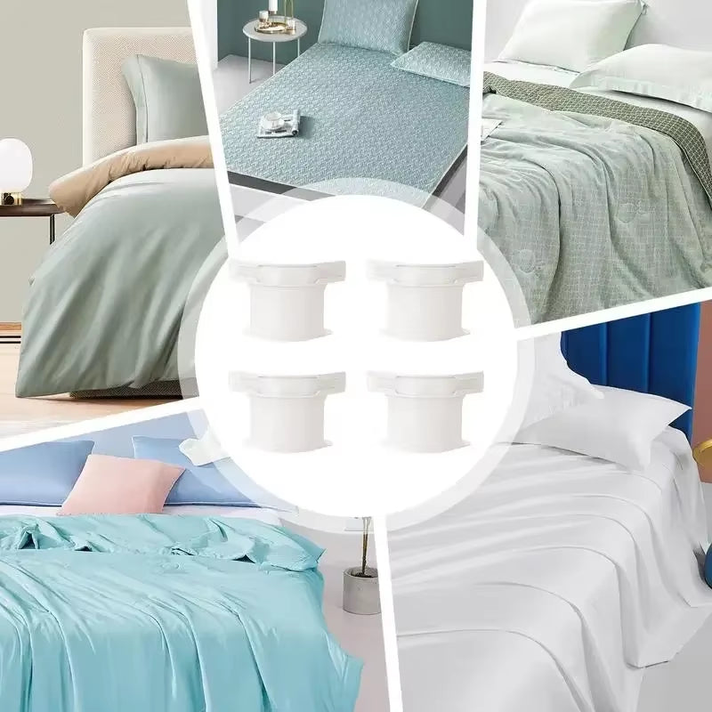 4Pcs Heavy Duty Bedsheet Corner Tightener Clips High-Quality Materials Durable and Reliable Bed Sheet Grippers for Protectors