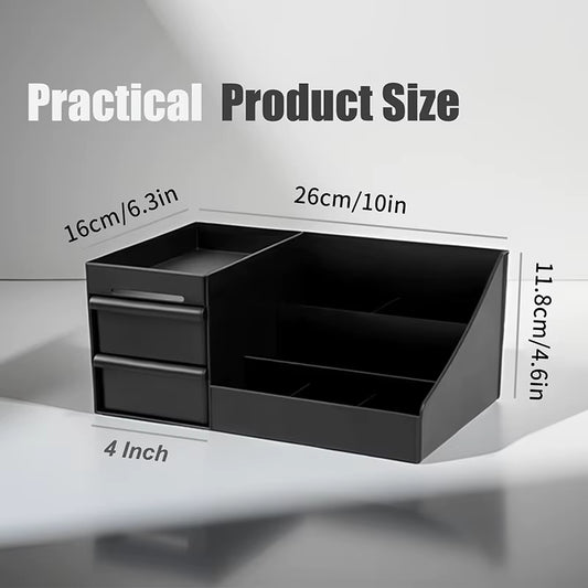 1Pc Cosmetic Storage Box with Drawers Cologne Organizer Holder for Dresser Perfume Stand Bathroom Countertop Organizer