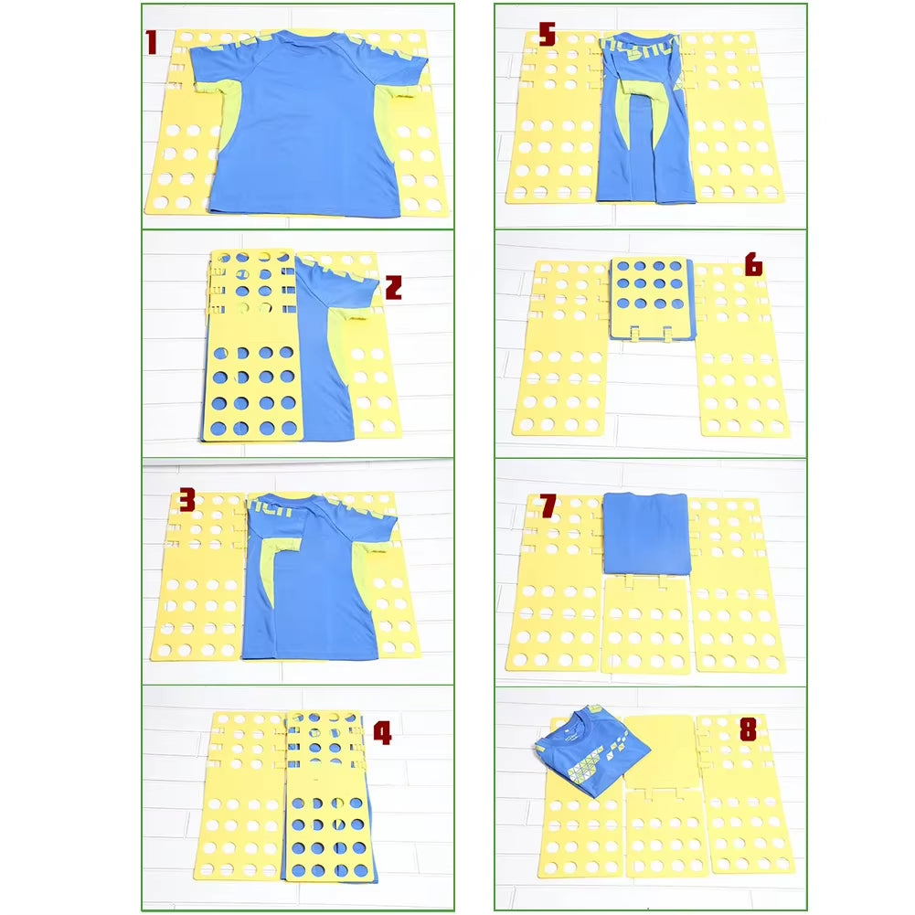 Clothes Folding Board Child Clothing Folder Bender Plastic Practical Detacha Children Lazy T-Shirt Folder Laundry Time-Saving